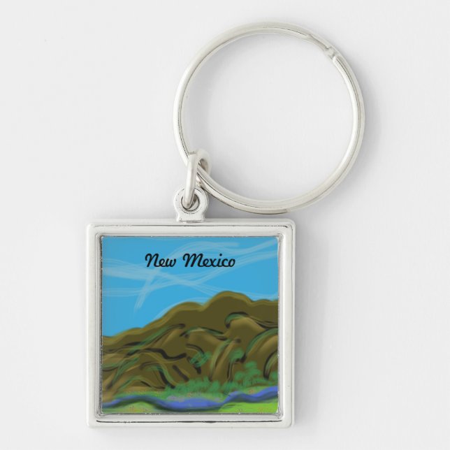 Neue Mexiko-Berge Schlüsselkette Schlüsselanhänger (Vorne)