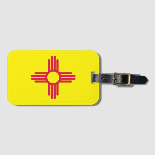 Neue Mexiko-Flagge Gepäckanhänger (Vorderseite (Horizontal))