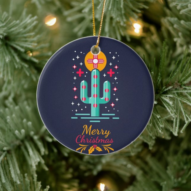 🔴 neue MEXIKO-INSPIRIERTE FLAG-KERAMIK Keramik Ornament (Baum)