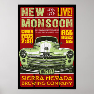 Neue Monsun-Sierra Nevada, das Co-Plakat 2013 Poster