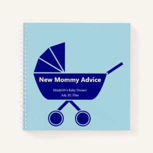 Neue Mummy-Ratschläge Blaues Jungenwagen-Baby-Show Notizbuch