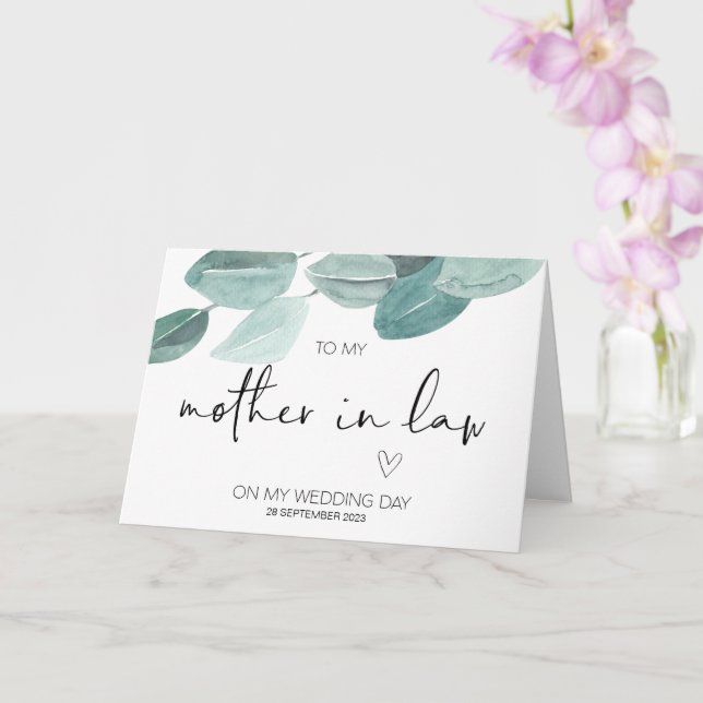 Neue Mutter im Recht Hochzeit danke von der Braut Karte (Orchidee)