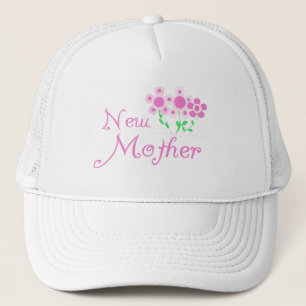 Neue Mütter Rosa Blume T - Shirt und Geschenke Truckerkappe