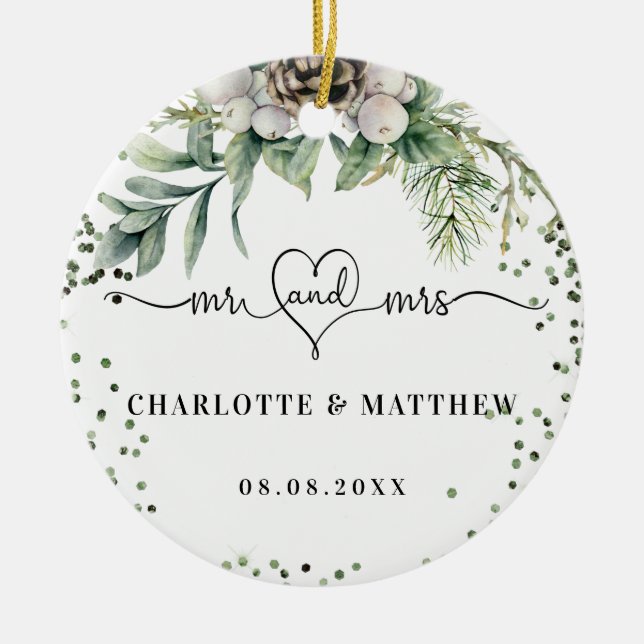 Neue Namen für Weihnachten Keramik Ornament (Vorne)