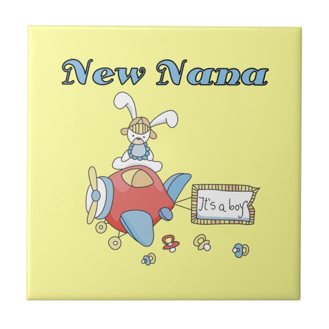 Neue Nana von Boy Airplane Geschenke Fliese (Vorderseite)