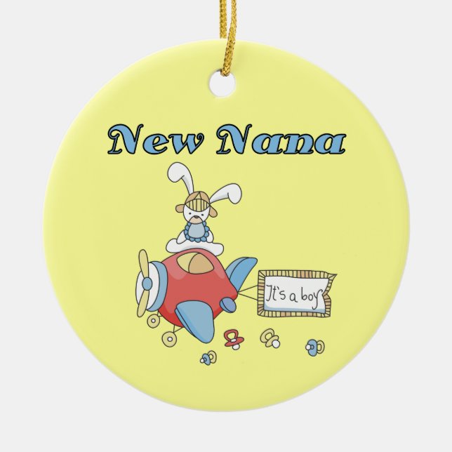 Neue Nana von Boy Airplane Geschenke Keramikornament (Vorne)
