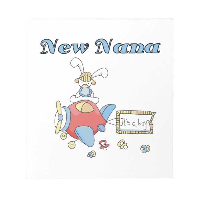 Neue Nana von Boy Airplane Geschenke Notizblock (Vorderseite)