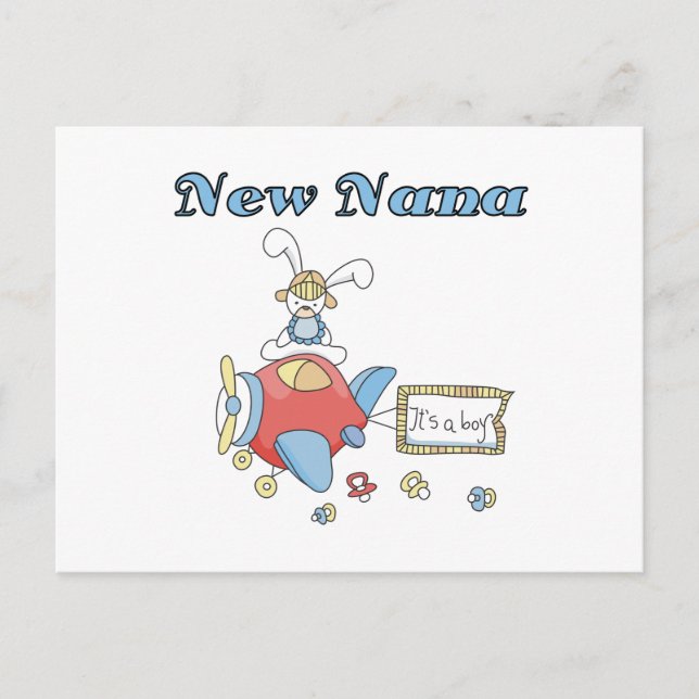 Neue Nana von Boy-Airplane-Hemden und Geschenken Postkarte (Vorderseite)