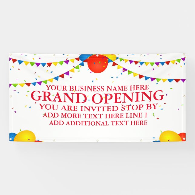 Neue Öffnung der großen Opening-Balloons Banner (Horizontal)