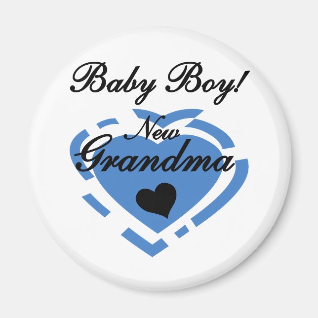 Neue Oma Baby Boy Tshirts und Geschenke Magnet (Vorne)
