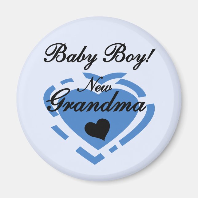 Neue Oma Baby Boy Tshirts und Geschenke Magnet (Vorne)