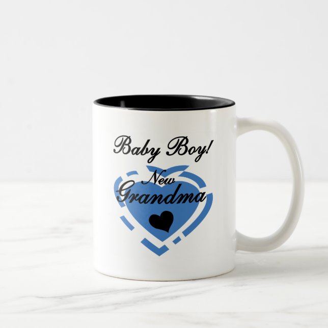 Neue Oma Baby Boy Tshirts und Geschenke Zweifarbige Tasse (Rechts)