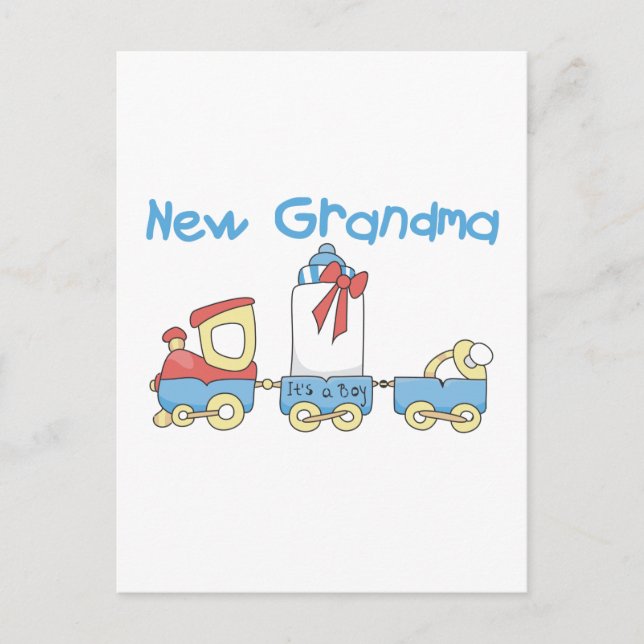 Neue Oma der Boy-Train Tshirts und Geschenke Postkarte (Vorderseite)