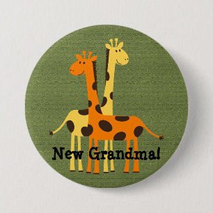 Neue Oma Opa Tante Onkel Cousin Giraffe Button