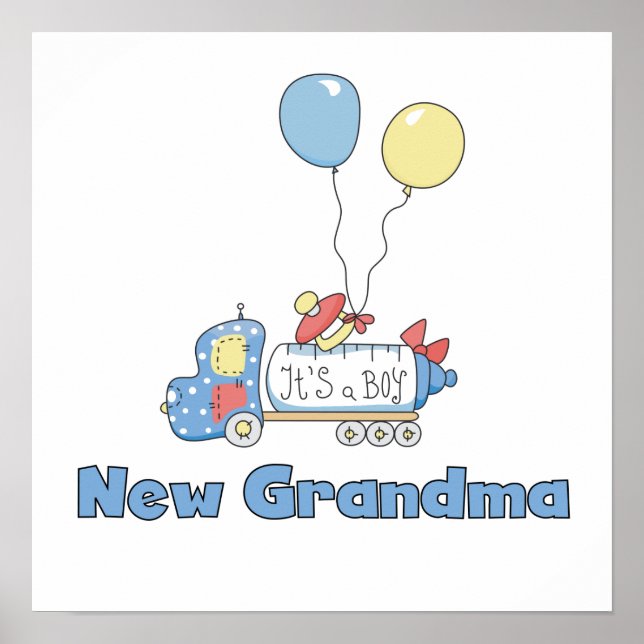 Neue Oma Truck Es ist ein Junge Geschenke Poster (Vorne)