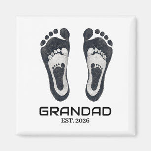 Neue Opa-Baby-Fußabdrücke Gründungsdatum Magnet
