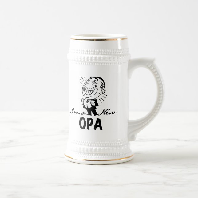 Neue Opa-T - Shirt und Geschenke lächeln Bierglas (Rechts)