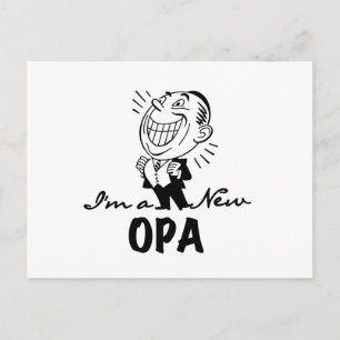 Neue Opa-T - Shirt und Geschenke lächeln Postkarte