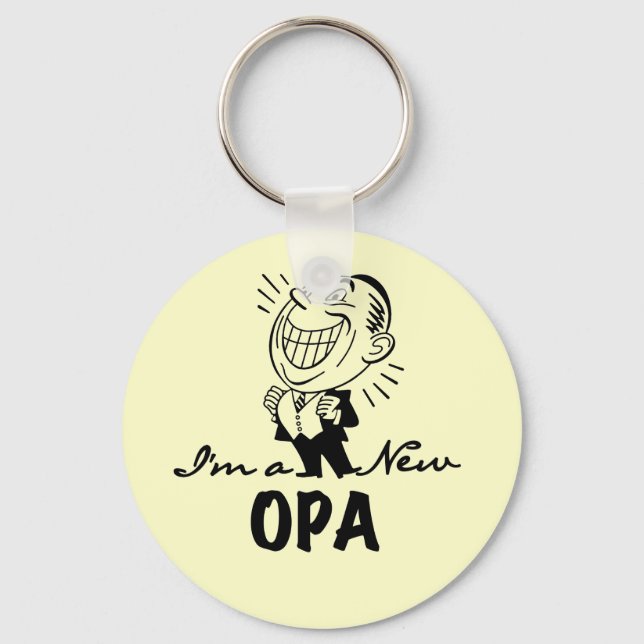 Neue Opa-T - Shirt und Geschenke lächeln Schlüsselanhänger (Vorderseite)