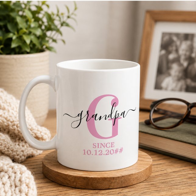 Neue Opa und Opa Monogramm Kaffeetasse (New Grandpa and Grandpa Monogram Coffee Mug)