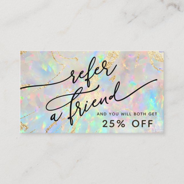 neue Opal-Textur-Referenzkarte Visitenkarte (Vorderseite)