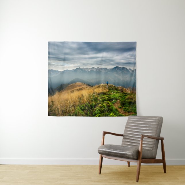 Neue Orte erkunden Wandteppich (Beispiel (Horizontal))