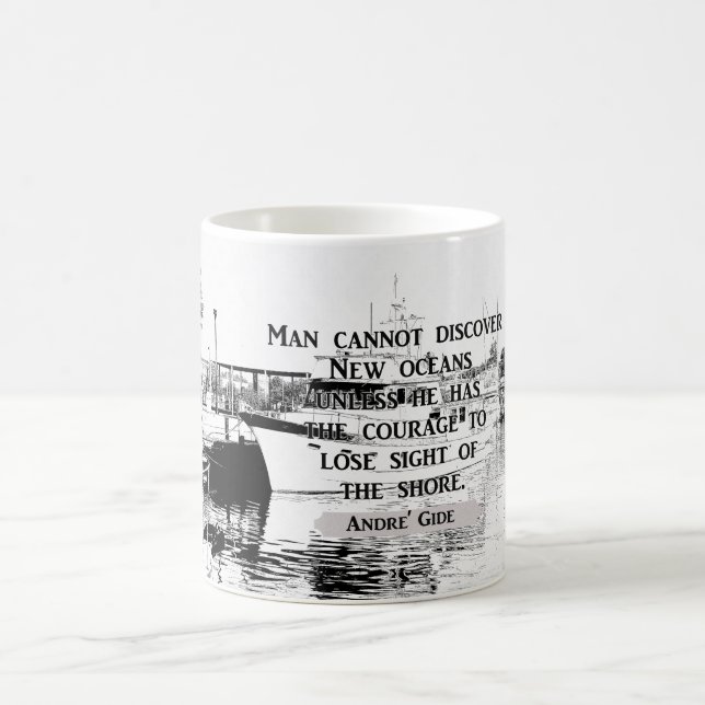 Neue Ozeane entdecken — Andre Gide Zitat - Tasse (Mittel)