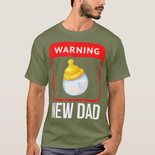 Neue Papa Baby Flasche für bald Geschenk T-Shirt (Vorderseite)