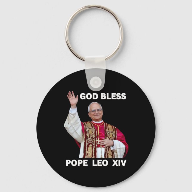 Neue Papst Leo Xiv katholische Geschenke Merch Sou Schlüsselanhänger (Vorderseite)