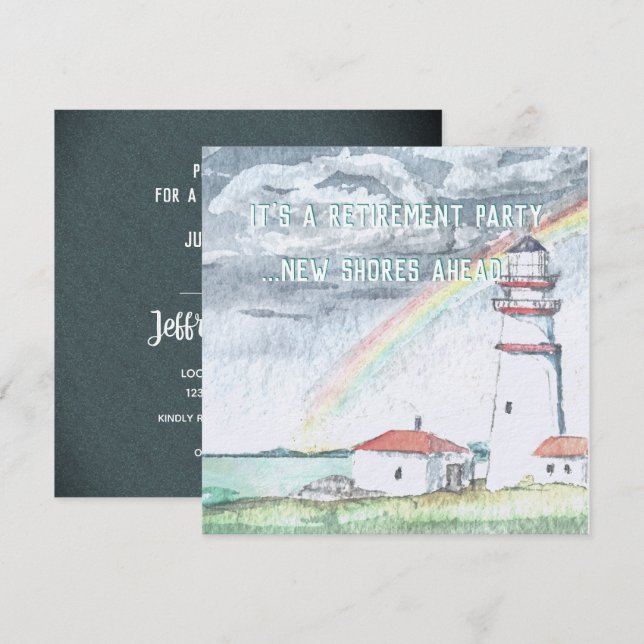 Neue Party Einladung für den Leuchtturm (Vorne/Hinten)