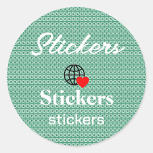 Neue personalisierbare Text-Logo-Aufkleber Runder Aufkleber
