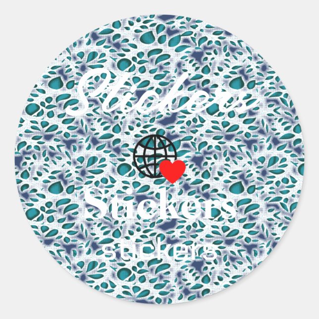 Neue personalisierbare Text-Logo-Aufkleber Runder Aufkleber (Vorderseite)