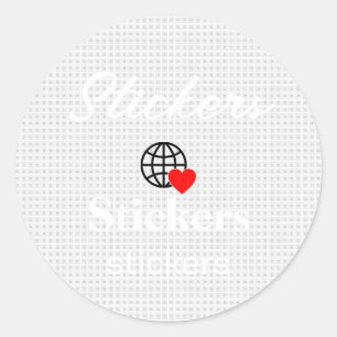 Neue personalisierbare Text-Logo-Aufkleber Runder Aufkleber