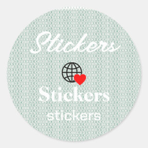 Neue personalisierbare Text-Logo-Aufkleber Runder Aufkleber