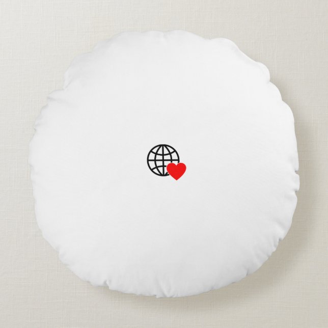 Neue personalisierte Logokombination Rundes Kissen (Vorderseite)