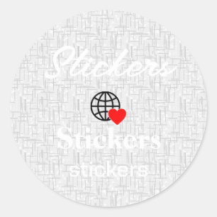 Neue personalisierte Text-Logo-Aufkleber Runder Aufkleber