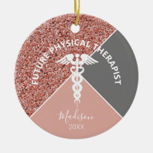 Neue physische Therapeutische Rose Gold maßgeschn Keramik Ornament