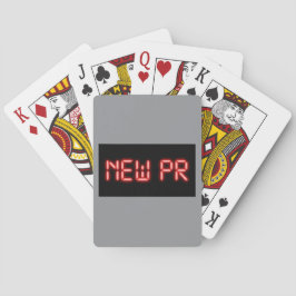 Neue PR-Lauf-Meilenstein-Rot-Neon-Digital-Effekt Spielkarten