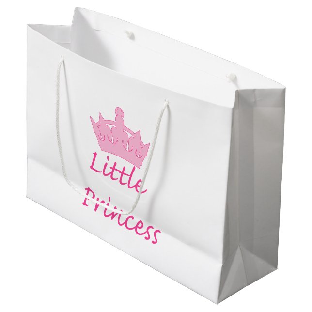 Neue Prinzessin - ein Royal Baby! Große Geschenktüte (Vorderseite Schrägansicht)