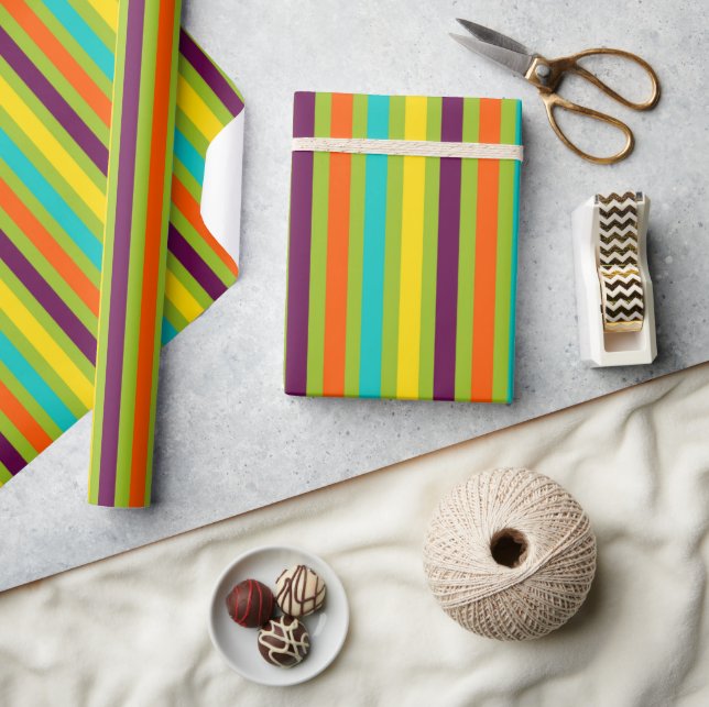 Neue Retro Streifen Geschenkpapier (Kunsthandwerk)