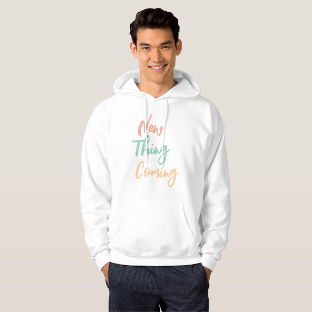 Neue Sache kommt frische Farbe Druck Hoodie (Vorne ganz)