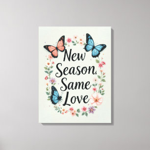 Neue Saison Liebe Schmetterling Blumenmuseum Leinwanddruck