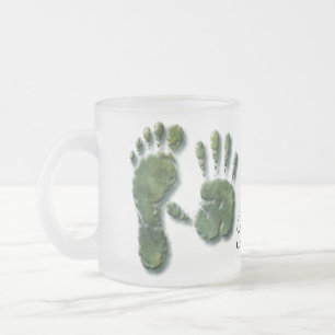 Neue Säugling-Hand-Fußabdruck Mattglastasse