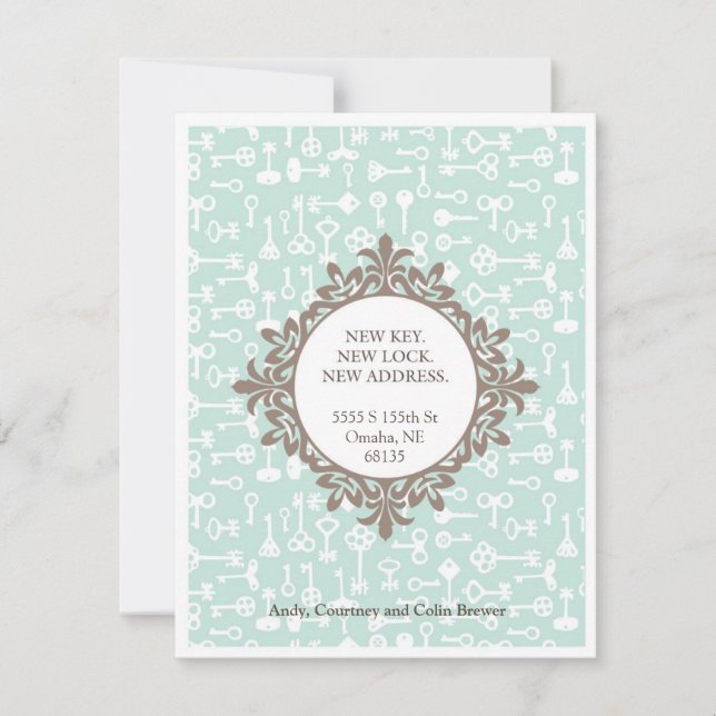 Neue Schlüsselmitteilung Ankündigung (Vorderseite)