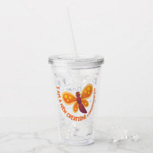 Neue Schöpfung niedlicher Schmetterling Cartoon Bi Acryltrinkbecher