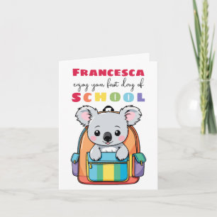 Neue Schulstarterkarte für Sohn Tochter Koala Karte
