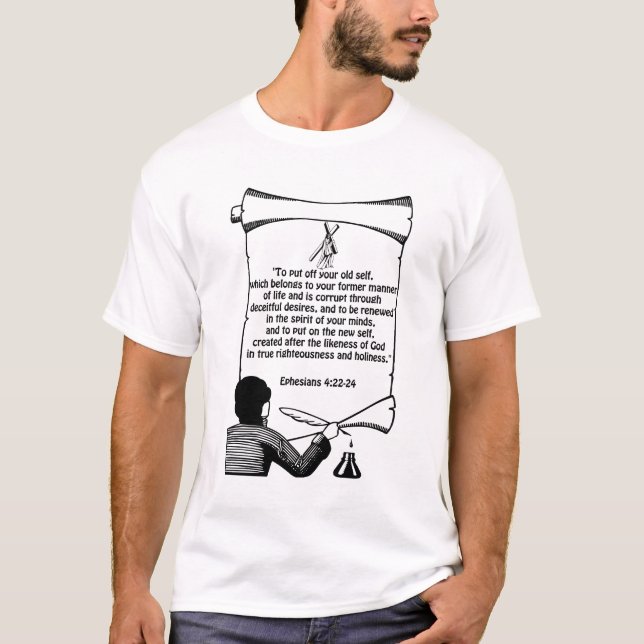Neue Selbstephesianer 4:22-24 Bibelzitate T - Shir T-Shirt (Vorderseite)