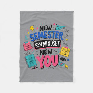 Neue Semester-Mentalität Sie Motivation Fleecedecke