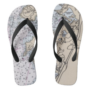 Neue Silver Beach Flip Flops, breite Streifen Flops