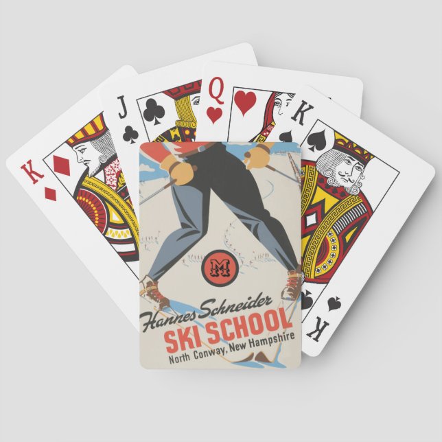 Neue Skischule Hampshire Spielkarten (Rückseite)